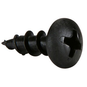 Parts Express #8 x 1/2" Deep Thread Pan Head Screws Black 100 Pcs.
